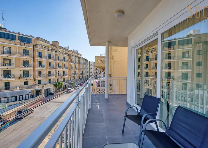 Xemxija Seaview 2br Opposite The Promenade With Wifi By 360 Estates * St. Paul's Bay