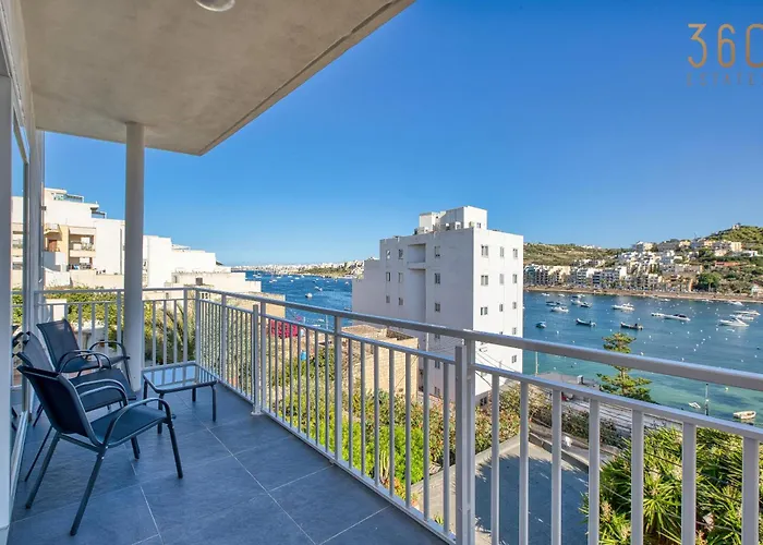 Xemxija Seaview 2br Opposite The Promenade With Wifi By 360 Estates Apartment St. Paul's Bay