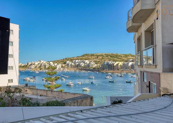 Apartment Xemxija Seaview 2br Opposite The Promenade With Wifi By 360 Estates